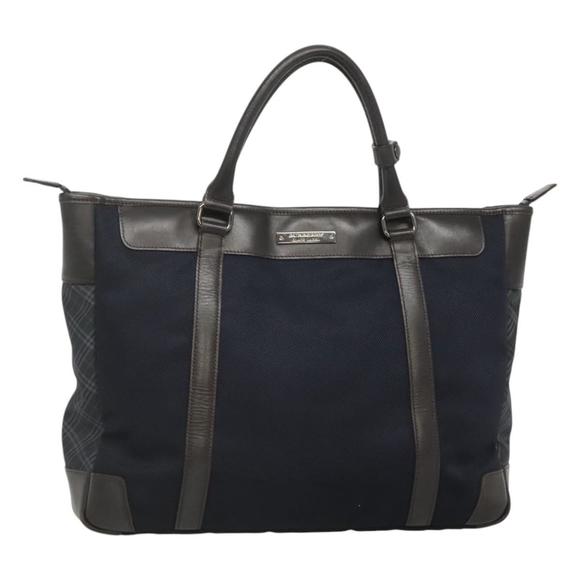 BURBERRY Black label Hand Bag Nylon Navy Auth bs24316 - Picture 1 of 16